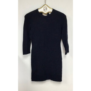 Women's Barneys New York Sweater Dress, M, navy Blue, vintage classic